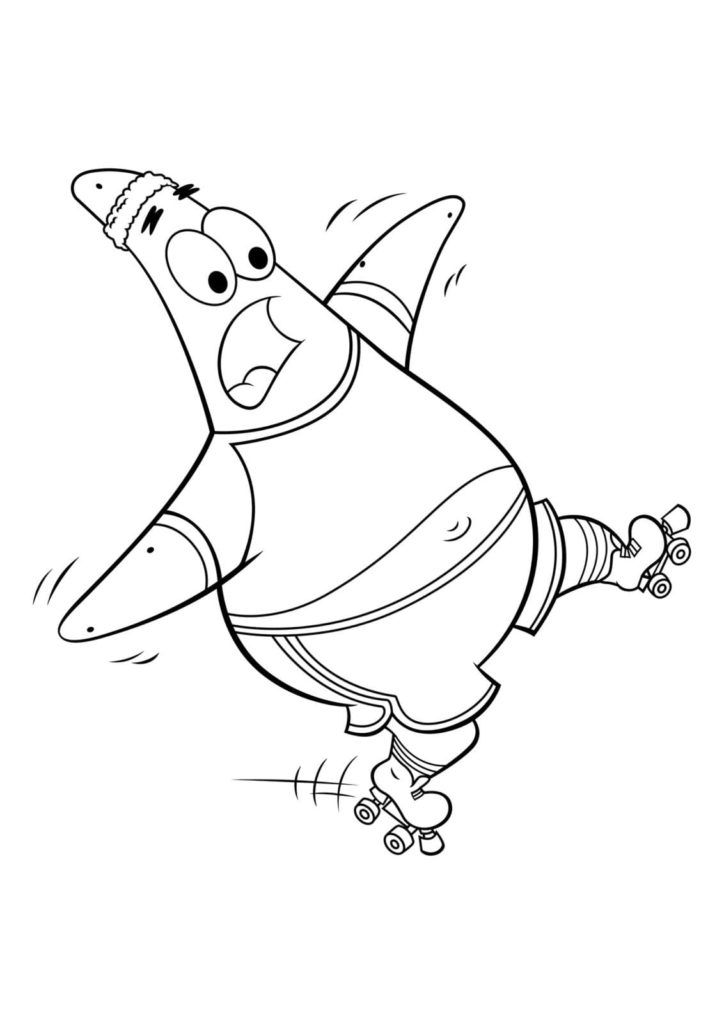 Çocuklar İçin Patrick Star Boyama Sayfaları 
