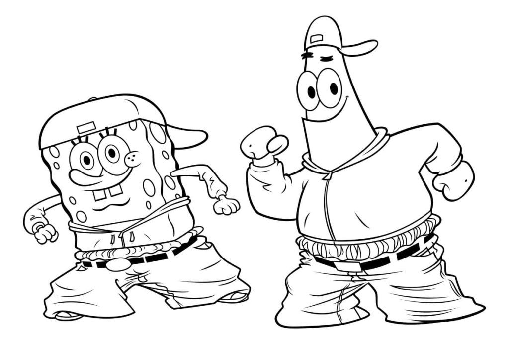 Çocuklar İçin Patrick Star Boyama Sayfaları 