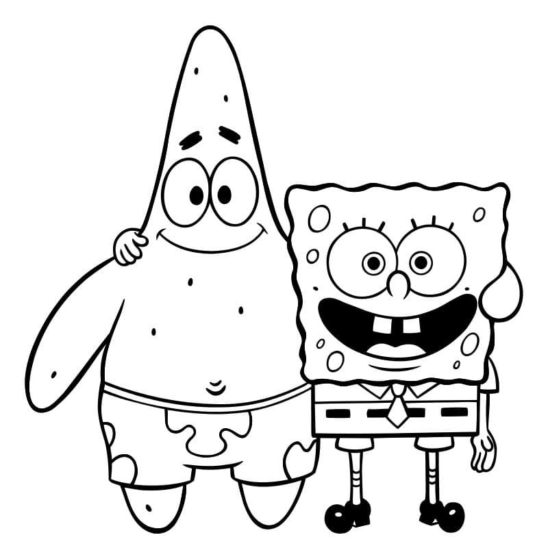 Çocuklar İçin Patrick Star Boyama Sayfaları 