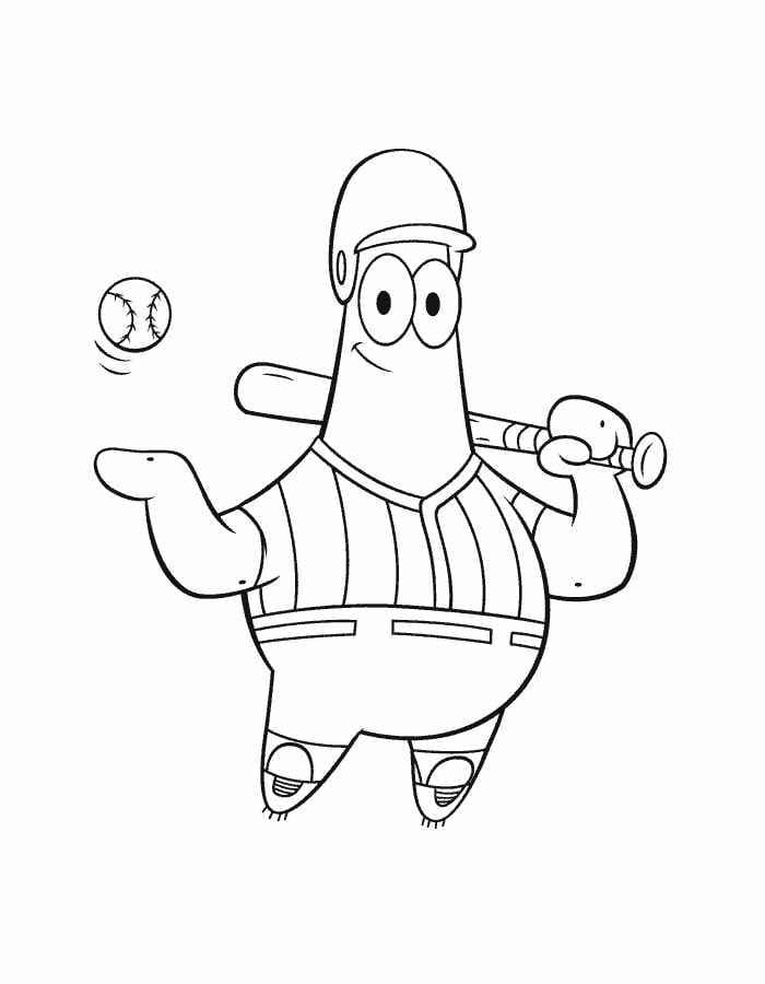 Çocuklar İçin Patrick Star Boyama Sayfaları 