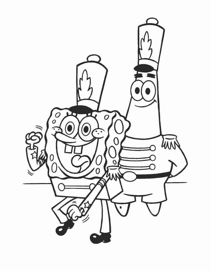 Çocuklar İçin Patrick Star Boyama Sayfaları 