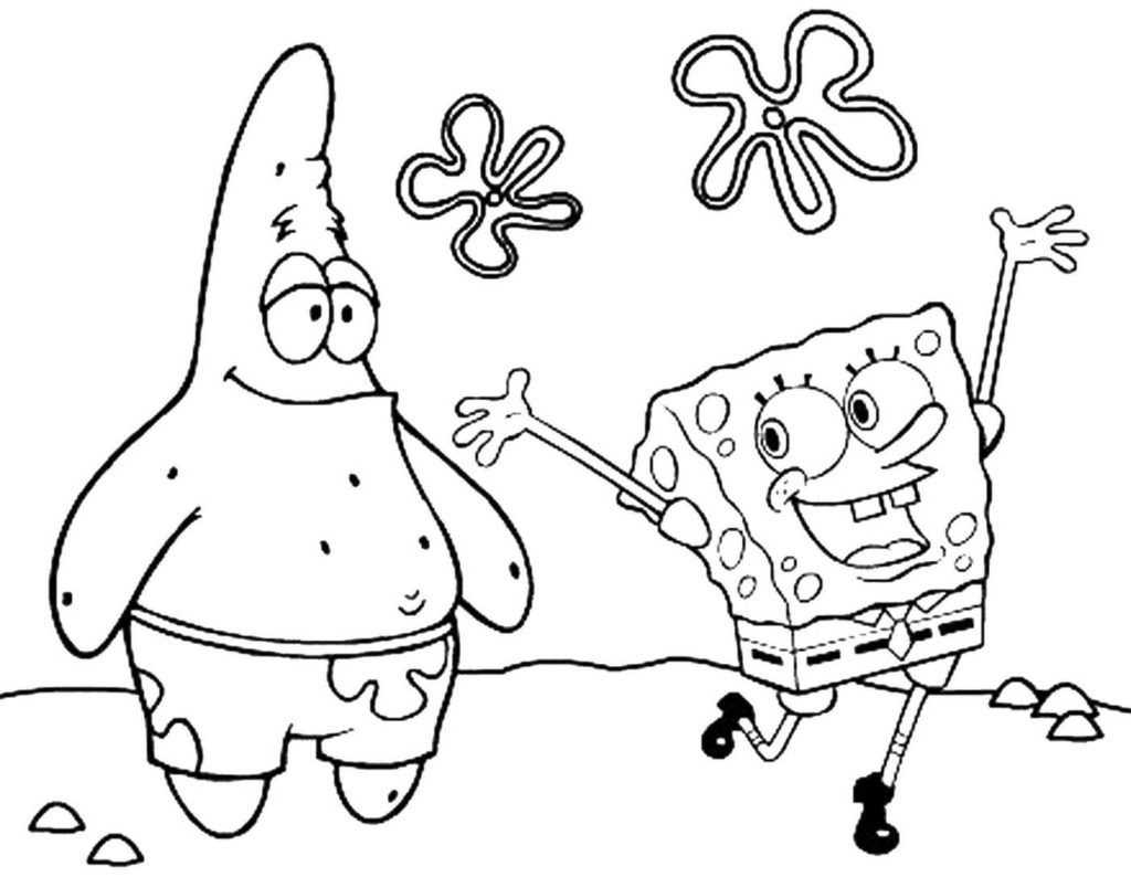 Çocuklar İçin Patrick Star Boyama Sayfaları 