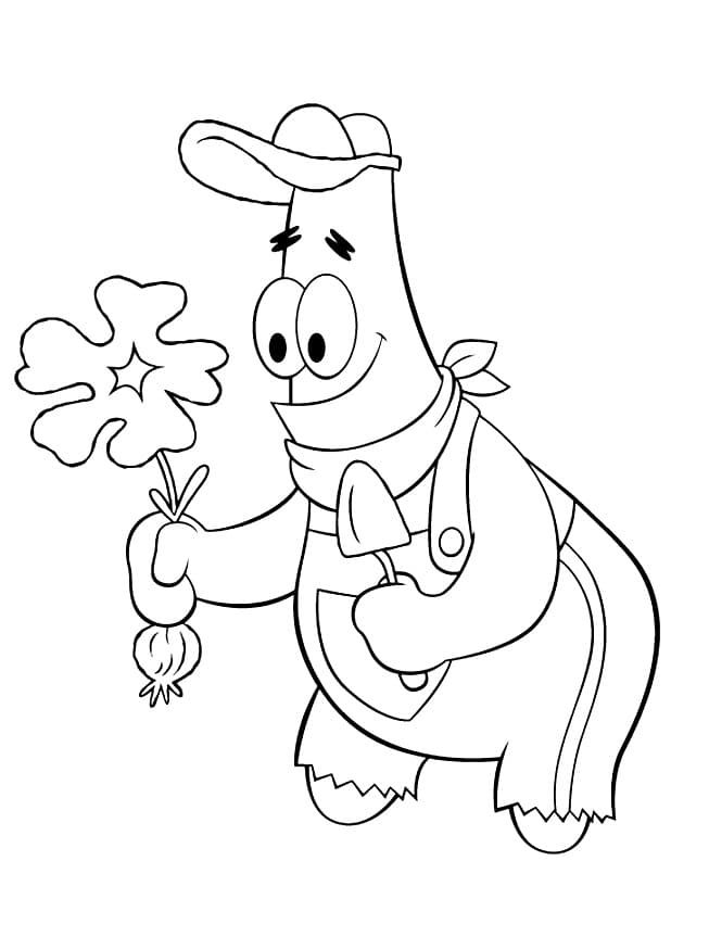 Çocuklar İçin Patrick Star Boyama Sayfaları 
