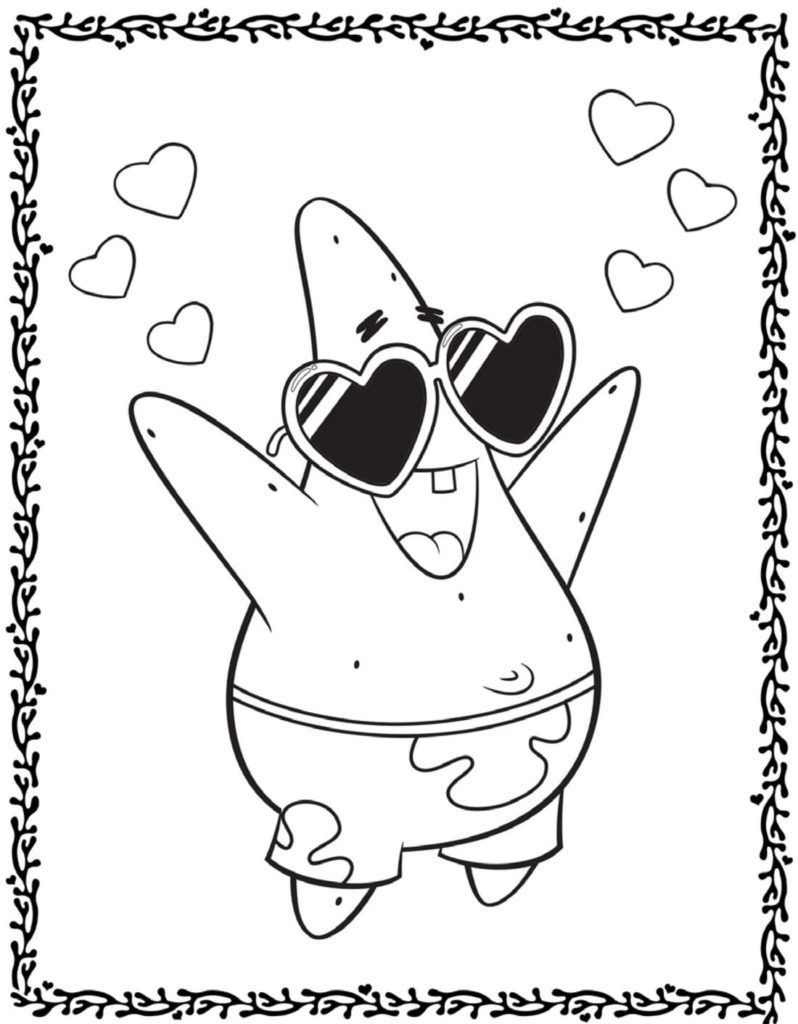 Çocuklar İçin Patrick Star Boyama Sayfaları 