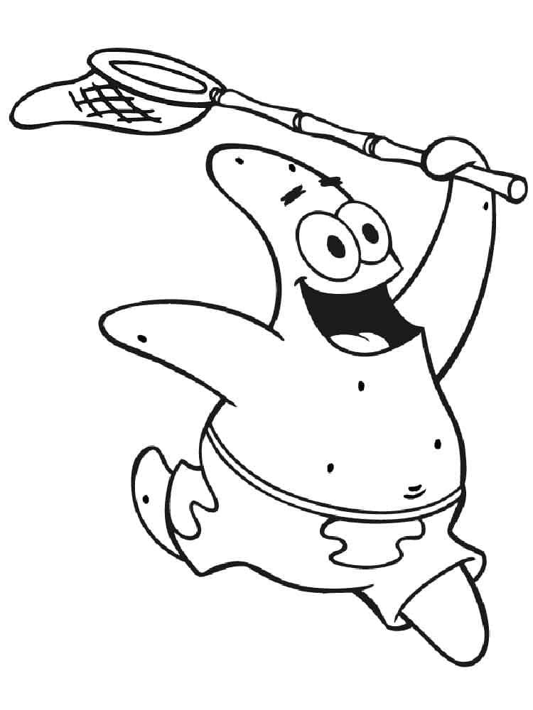 Çocuklar İçin Patrick Star Boyama Sayfaları 