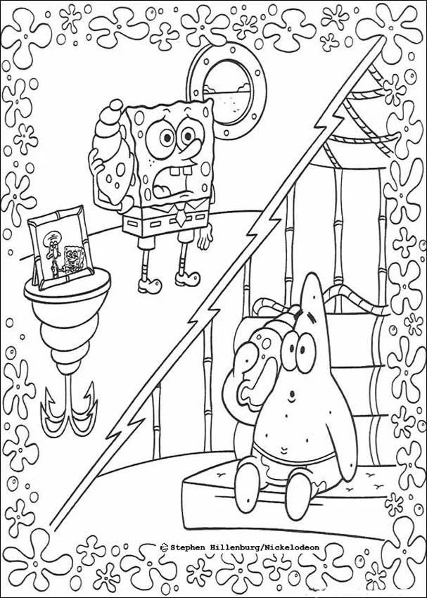 Çocuklar İçin Patrick Star Boyama Sayfaları 