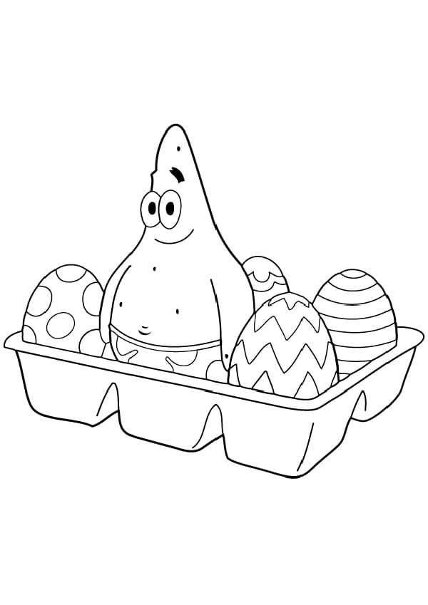 Çocuklar İçin Patrick Star Boyama Sayfaları 