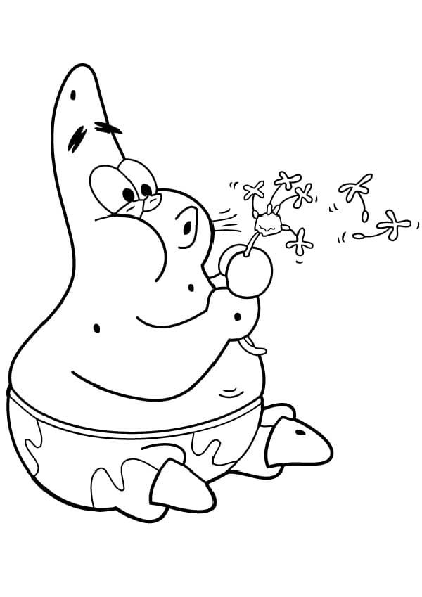Çocuklar İçin Patrick Star Boyama Sayfaları 