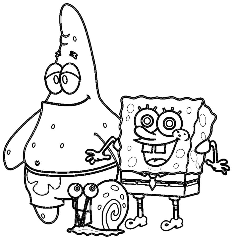 Çocuklar İçin Patrick Star Boyama Sayfaları 