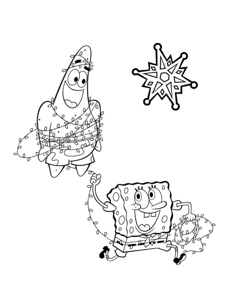 Çocuklar İçin Patrick Star Boyama Sayfaları 