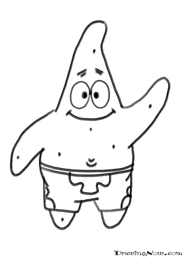 Çocuklar İçin Patrick Star Boyama Sayfaları 
