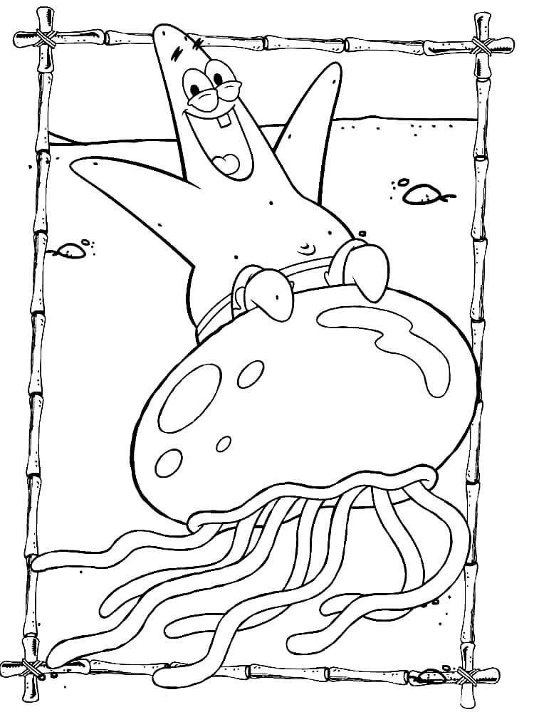 Çocuklar İçin Patrick Star Boyama Sayfaları 