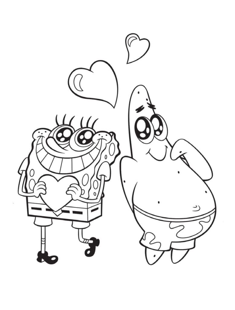 Çocuklar İçin Patrick Star Boyama Sayfaları 