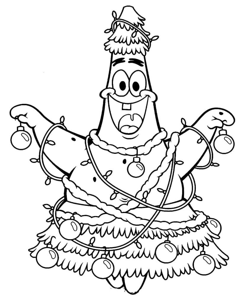Çocuklar İçin Patrick Star Boyama Sayfaları 