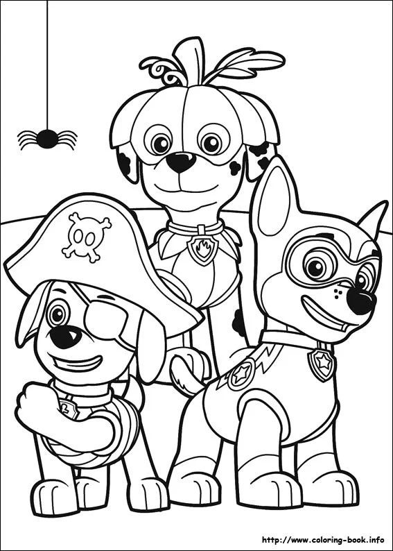 Çocuklar İçin Paw Patrol Boyama Sayfaları 