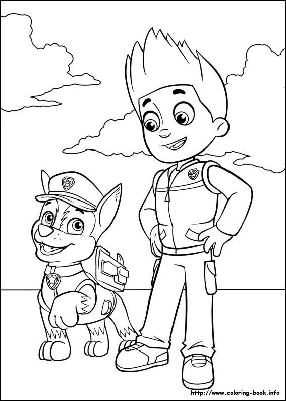 Çocuklar İçin Paw Patrol Boyama Sayfaları 