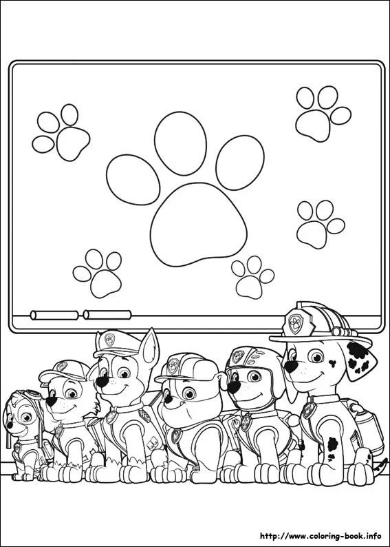 Çocuklar İçin Paw Patrol Boyama Sayfaları 
