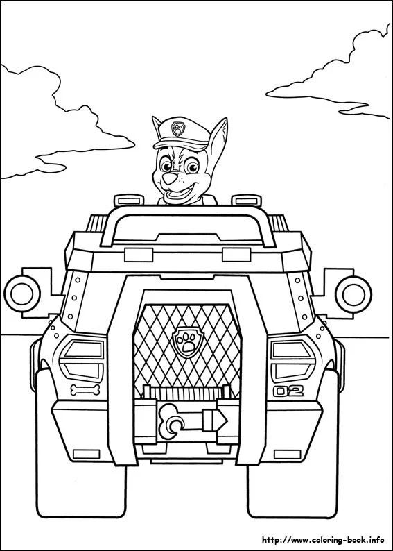 Çocuklar İçin Paw Patrol Boyama Sayfaları 