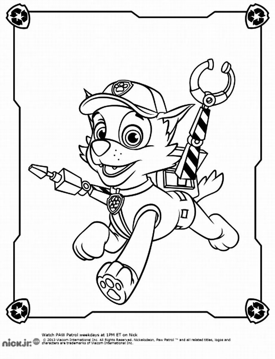 Çocuklar İçin Paw Patrol Boyama Sayfaları 