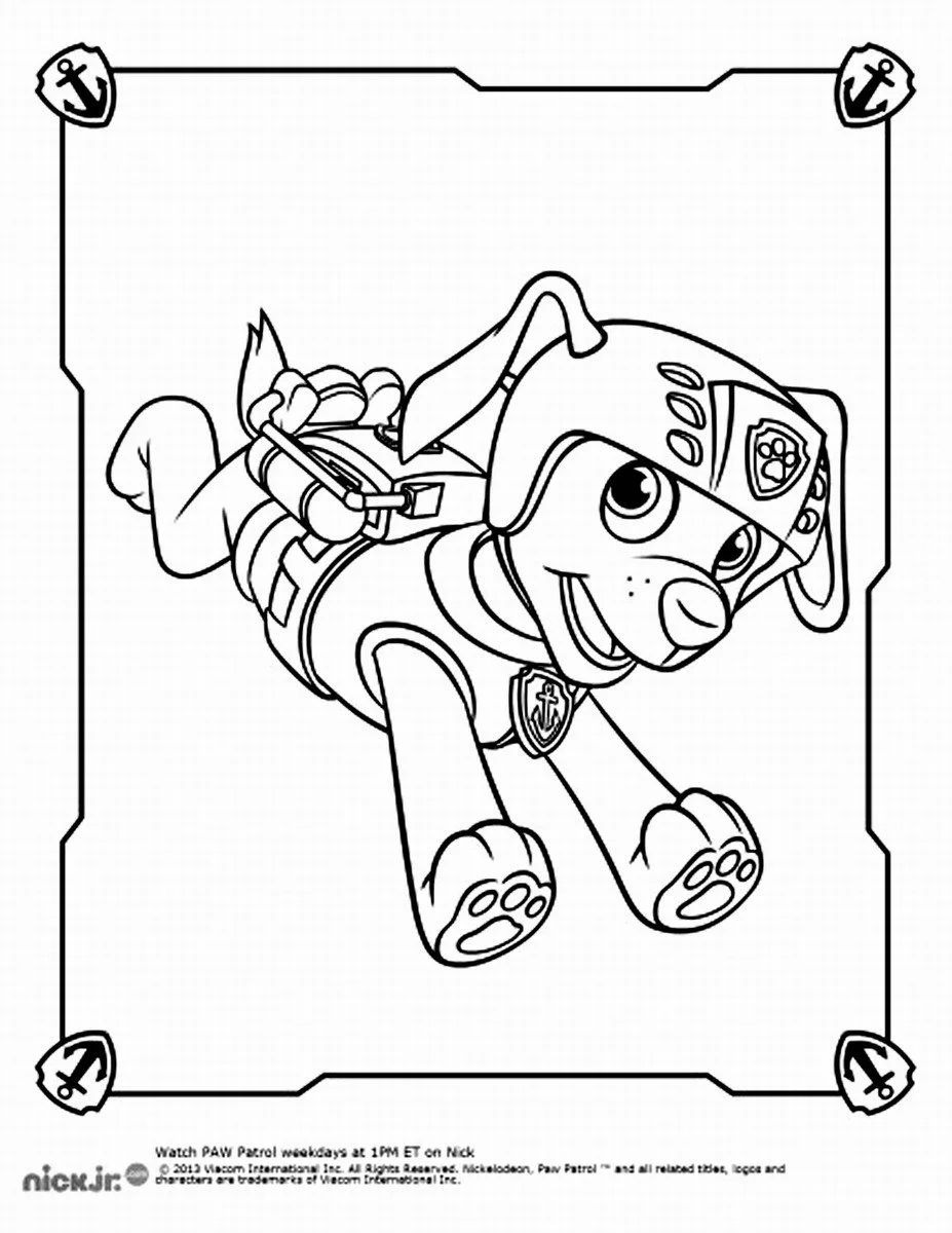 Çocuklar İçin Paw Patrol Boyama Sayfaları 