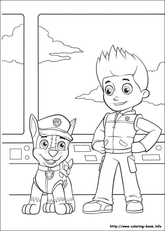 Çocuklar İçin Paw Patrol Boyama Sayfaları 