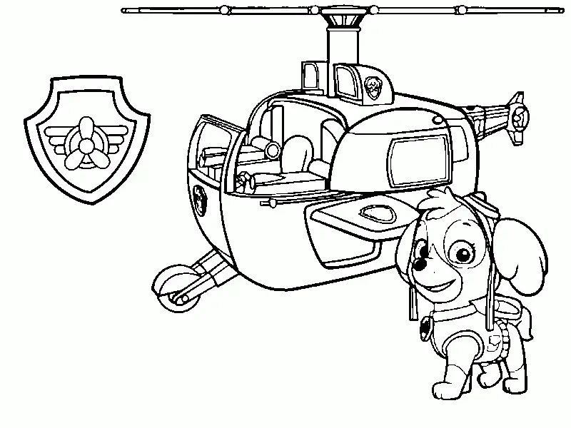 Çocuklar İçin Paw Patrol Boyama Sayfaları 
