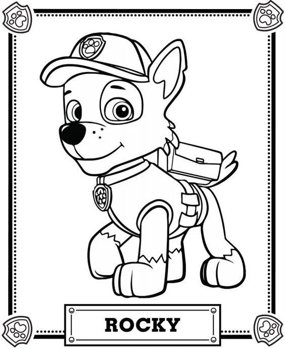 Çocuklar İçin Paw Patrol Boyama Sayfaları 
