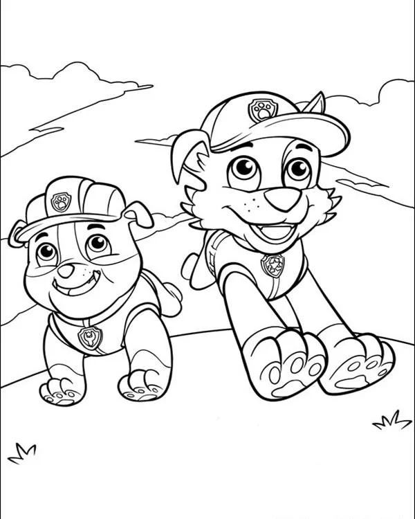 Çocuklar İçin Paw Patrol Boyama Sayfaları 