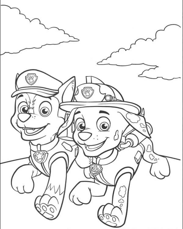 Çocuklar İçin Paw Patrol Boyama Sayfaları 