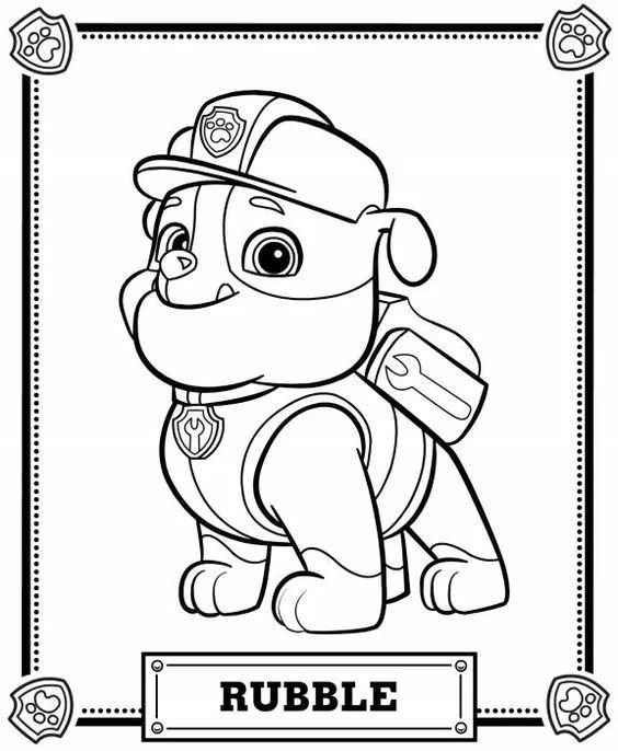Çocuklar İçin Paw Patrol Boyama Sayfaları 