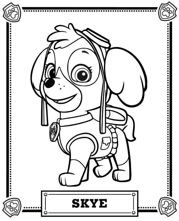 Çocuklar İçin Paw Patrol Boyama Sayfaları 
