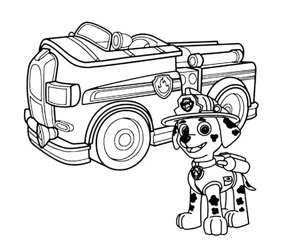 Çocuklar İçin Paw Patrol Boyama Sayfaları 