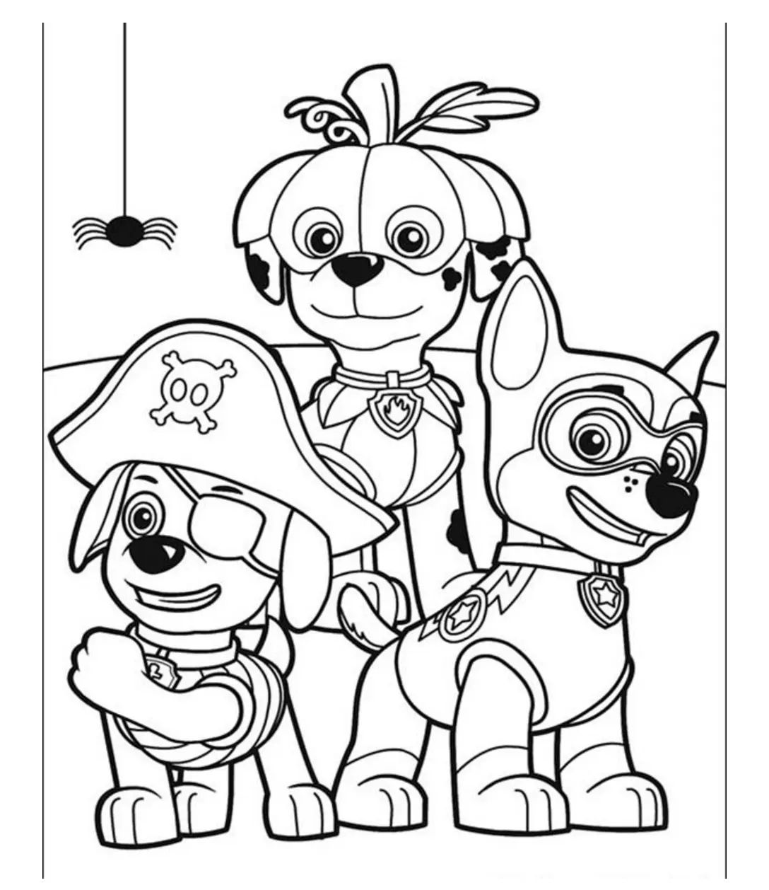 Çocuklar İçin Paw Patrol Boyama Sayfaları 