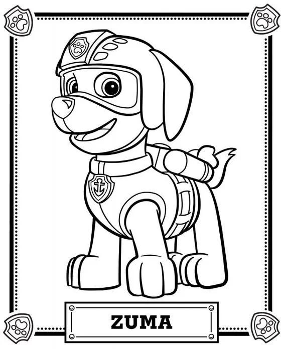 Çocuklar İçin Paw Patrol Boyama Sayfaları 