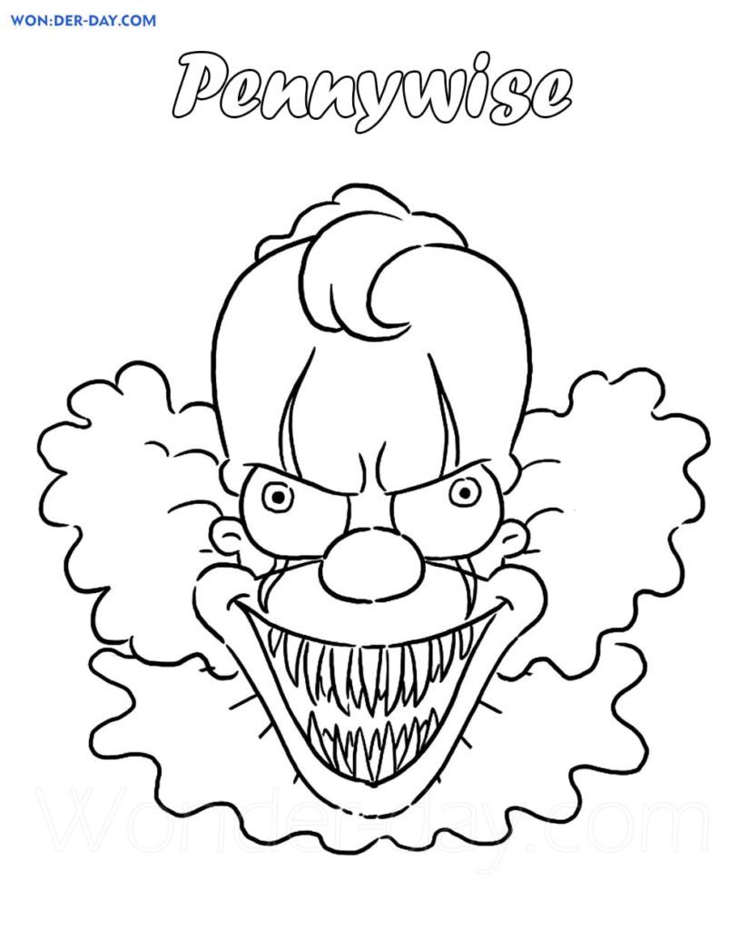 Çocuklar İçin Pennywise Boyama Sayfaları 