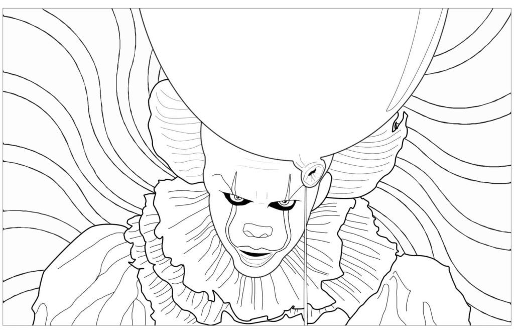 Çocuklar İçin Pennywise Boyama Sayfaları 
