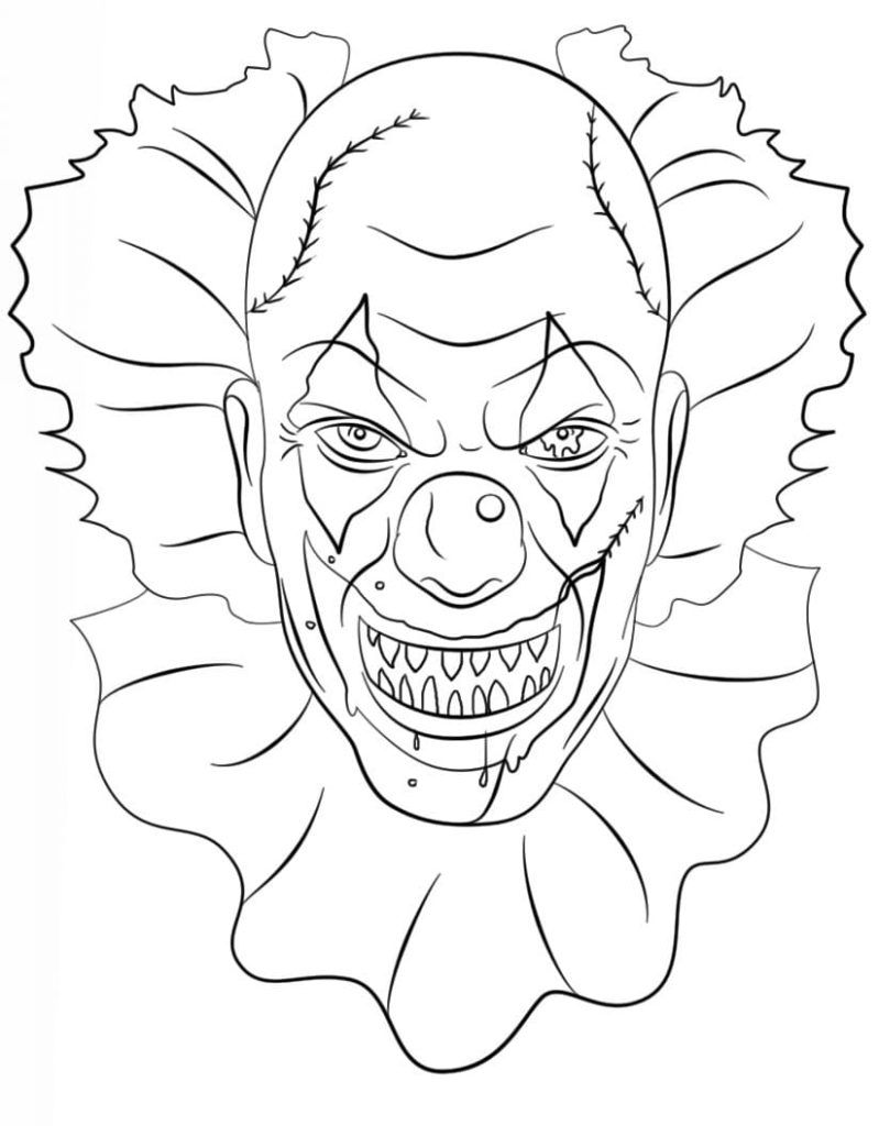 Çocuklar İçin Pennywise Boyama Sayfaları 