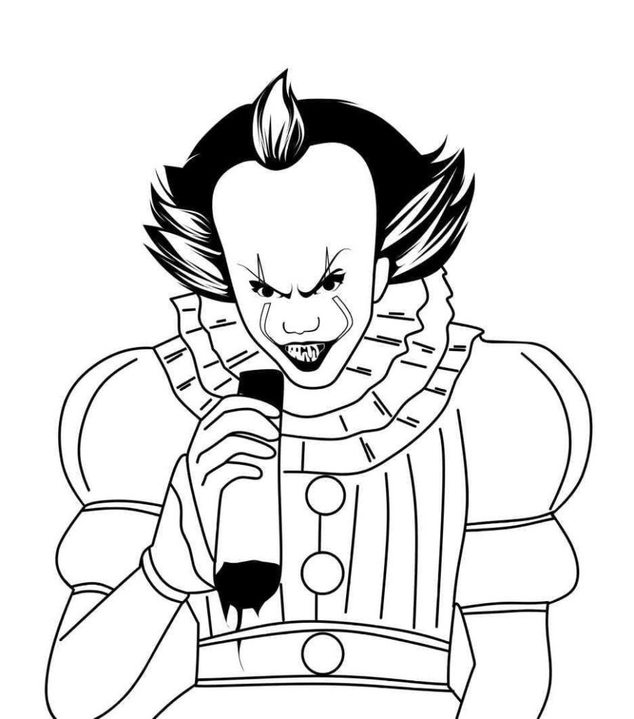 Çocuklar İçin Pennywise Boyama Sayfaları 