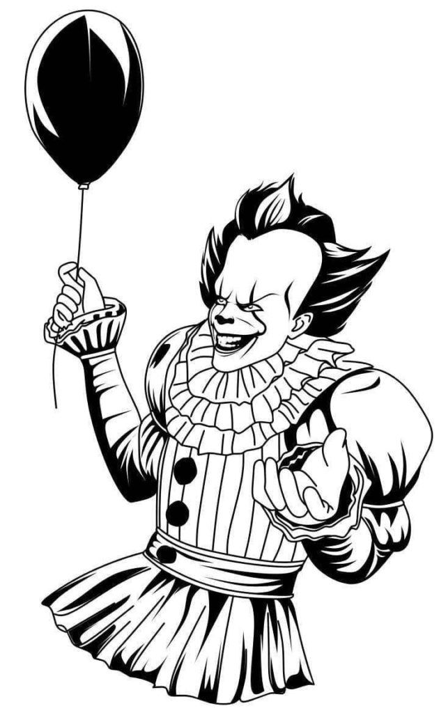 Çocuklar İçin Pennywise Boyama Sayfaları 