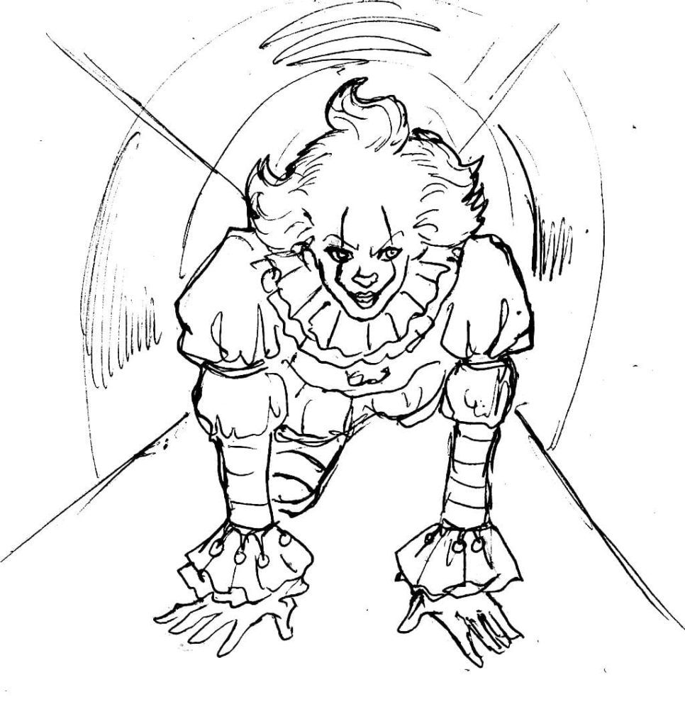 Çocuklar İçin Pennywise Boyama Sayfaları 