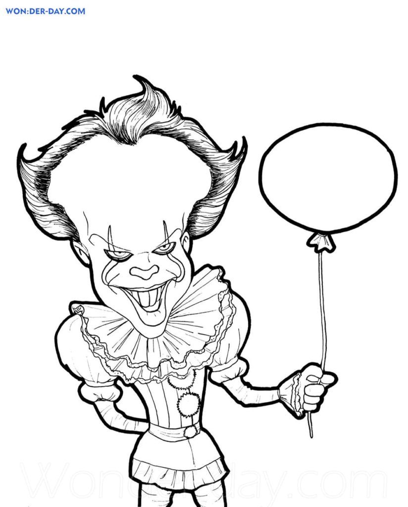 Çocuklar İçin Pennywise Boyama Sayfaları 