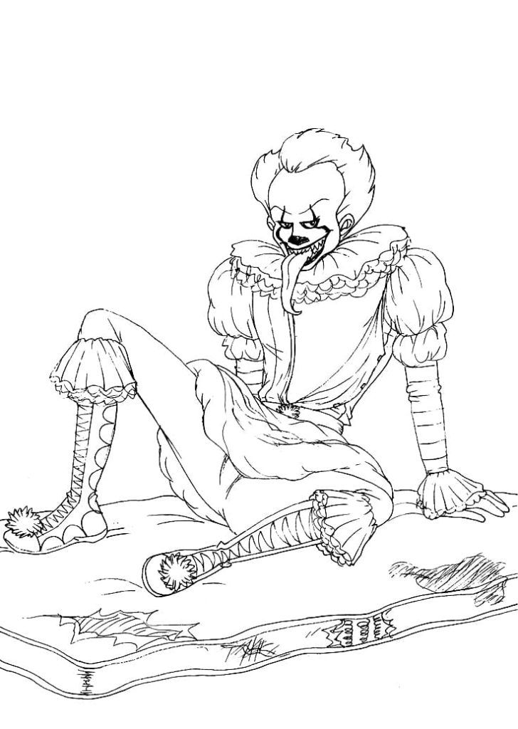 Çocuklar İçin Pennywise Boyama Sayfaları 