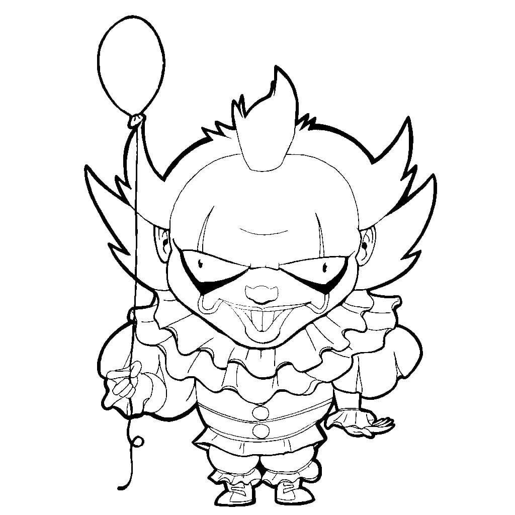 Çocuklar İçin Pennywise Boyama Sayfaları 