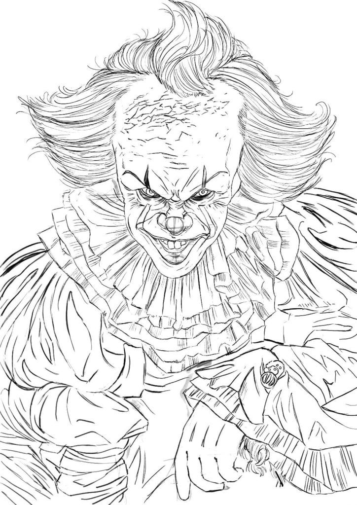 Çocuklar İçin Pennywise Boyama Sayfaları 
