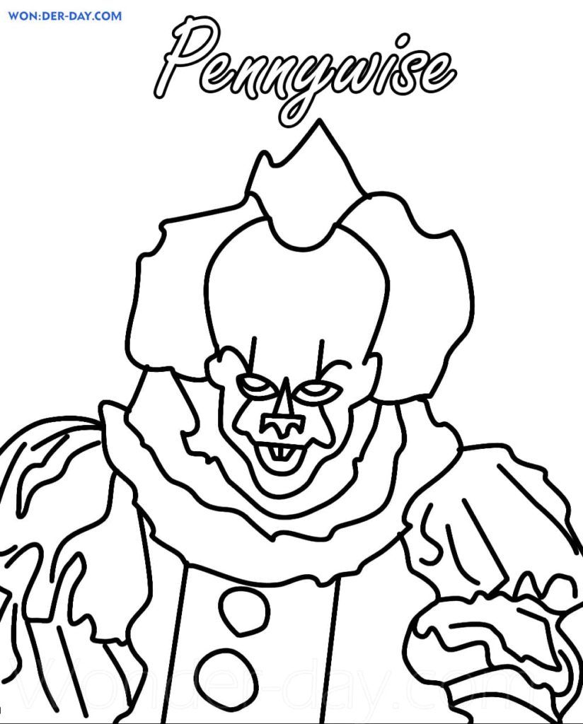 Çocuklar İçin Pennywise Boyama Sayfaları 