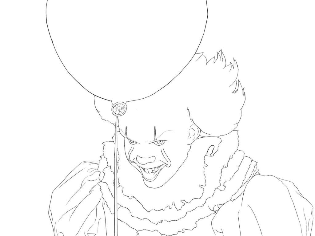 Çocuklar İçin Pennywise Boyama Sayfaları 