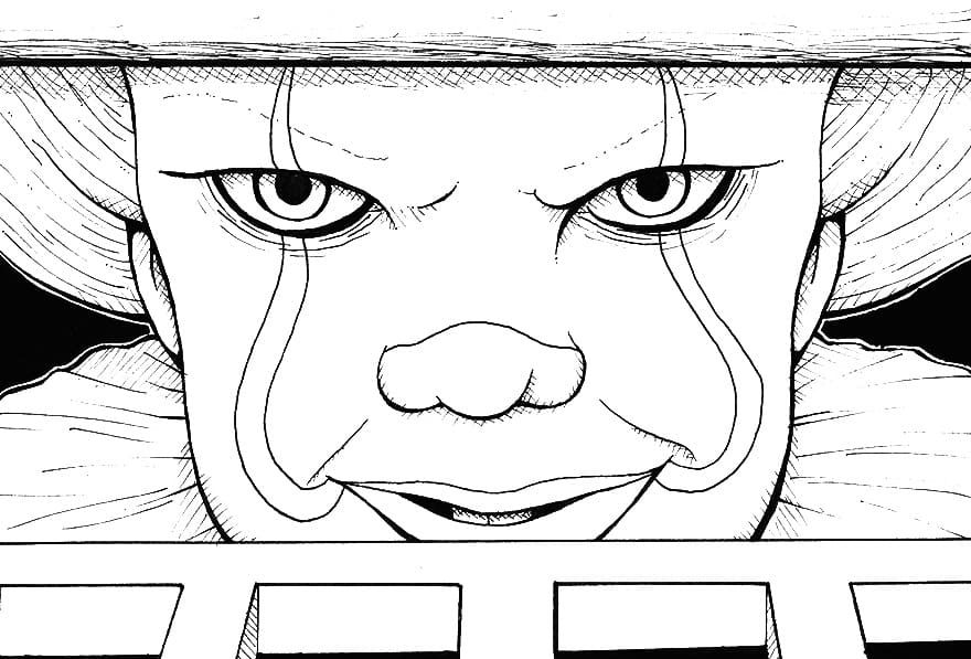 Çocuklar İçin Pennywise Boyama Sayfaları 