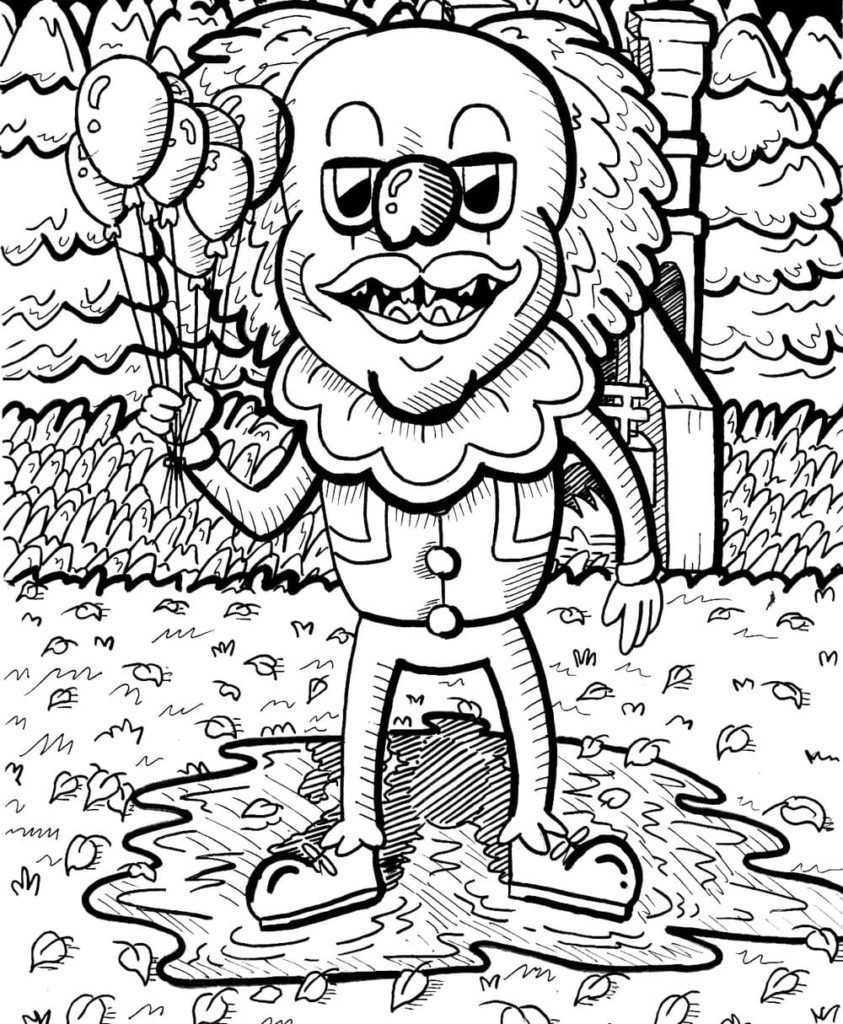 Çocuklar İçin Pennywise Boyama Sayfaları 