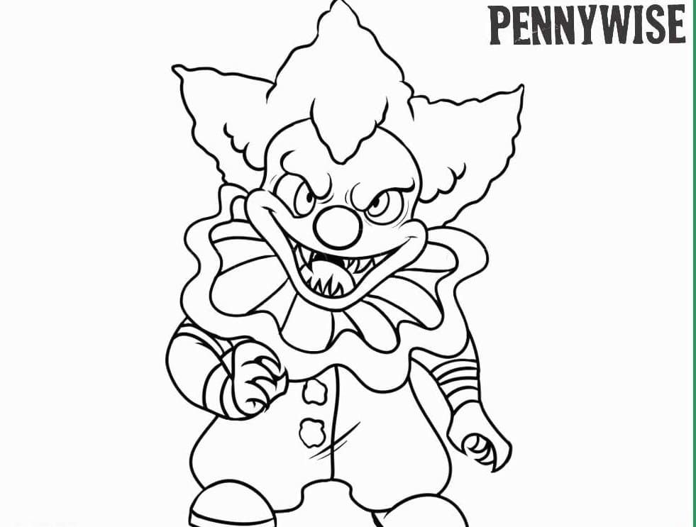 Çocuklar İçin Pennywise Boyama Sayfaları 
