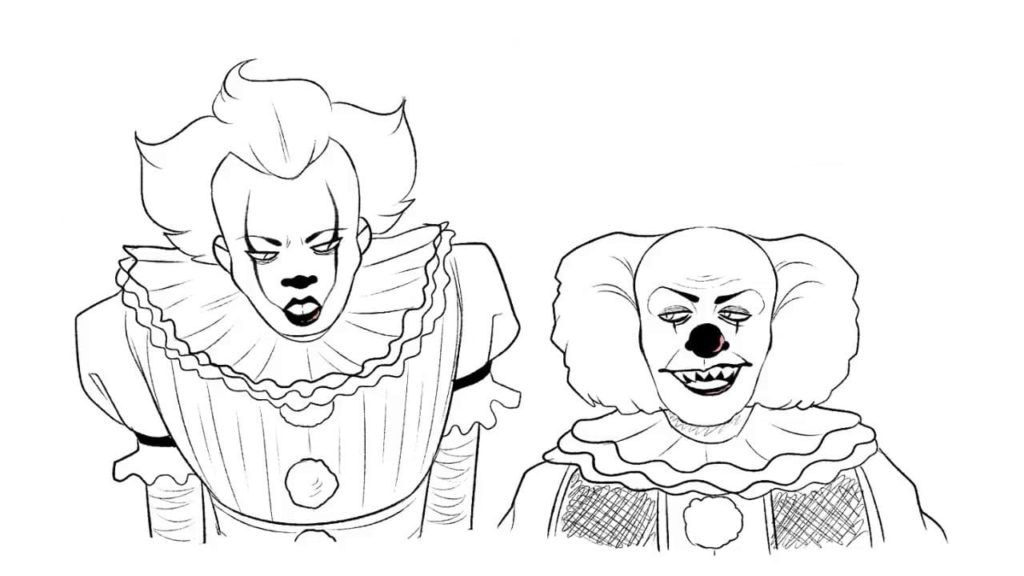Çocuklar İçin Pennywise Boyama Sayfaları 
